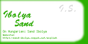 ibolya sand business card